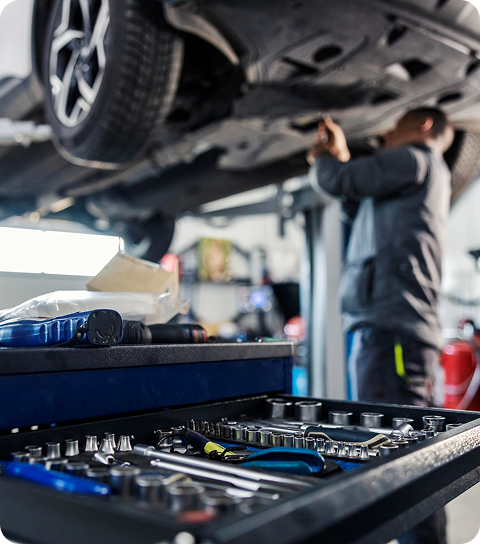 Werkstattausrüstung in der LEISH Garage